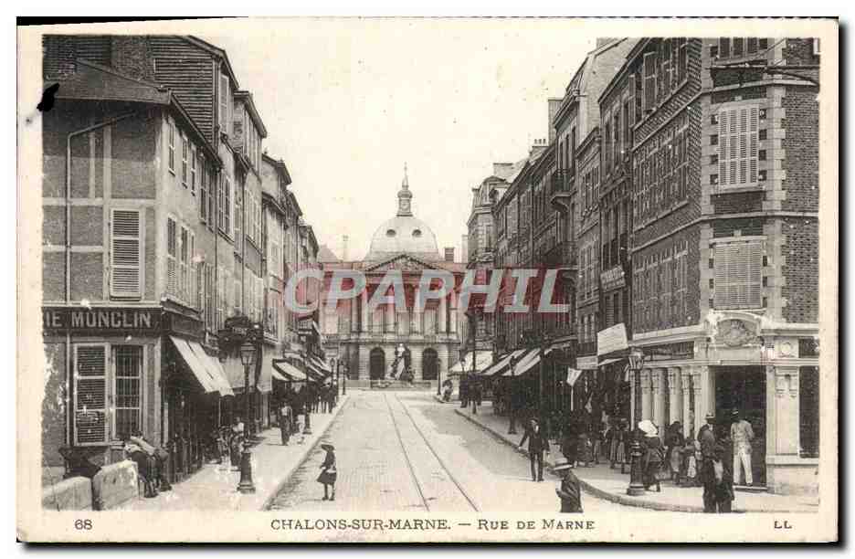 CPA Chalons sur Marne Rue de Marne 