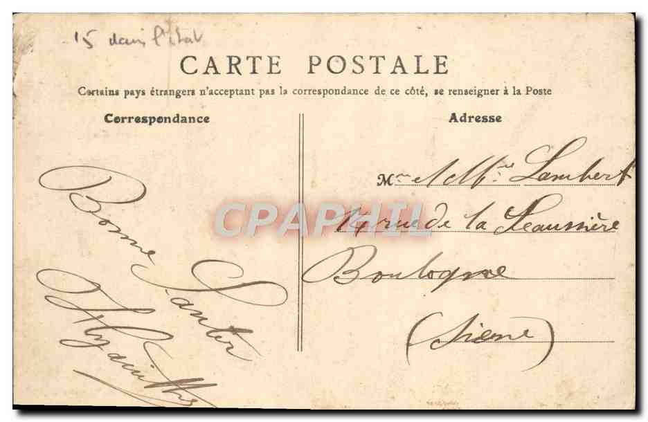 CPA Genie Ecole de Chemins de Fer Militaria  — Rückseite