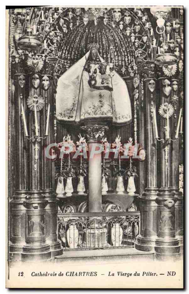 CPA Cathedrale de Chartres La vierge et le pilier