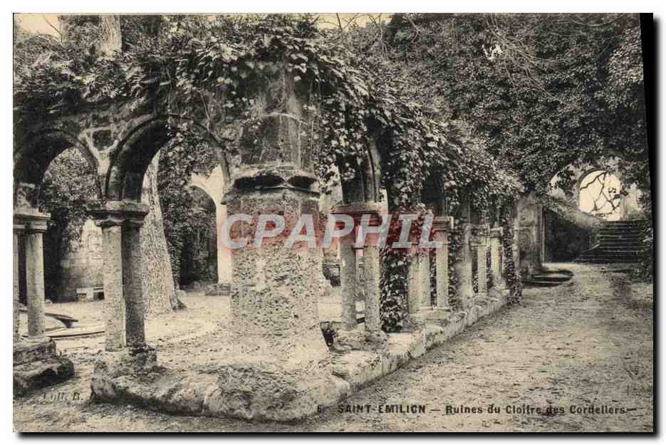 CPA Saint Emilion Ruines du cloitre des Cordeliers 