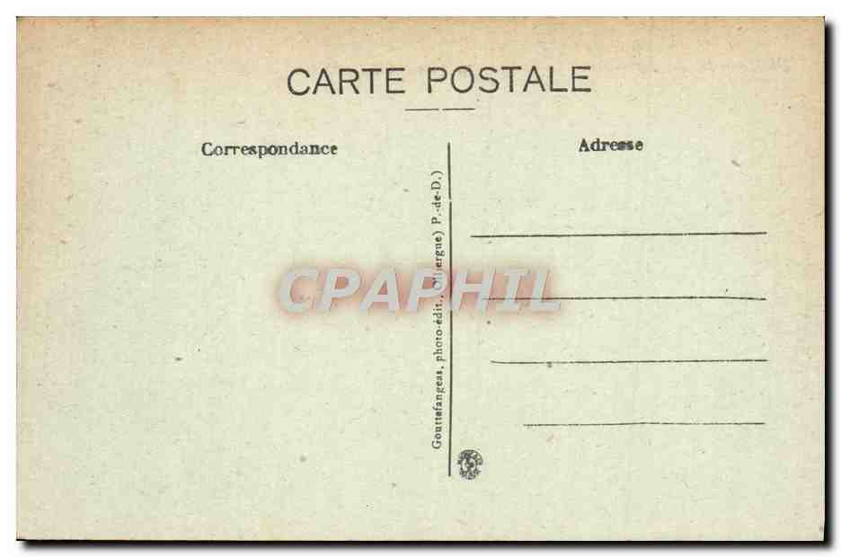 Ligne du Tramway au Grand-Rocher dans la montée au PUY-de-DOME — G. d’O. — Achterkant