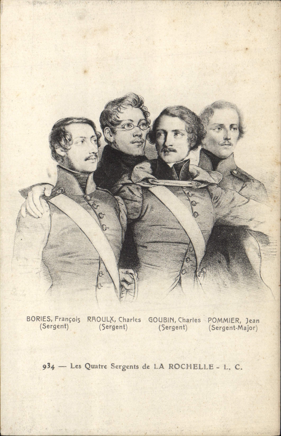 Les Quatre Sergents de LA ROCHELLE — L. C. — n° 934