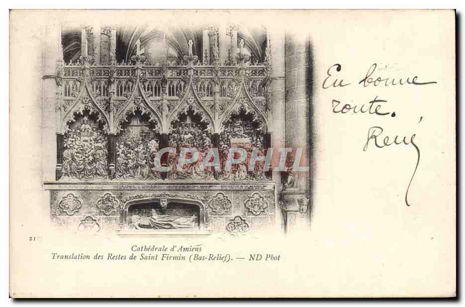 CPA Cathedrale D'Amiens Translation des Restes de Saint Firmin