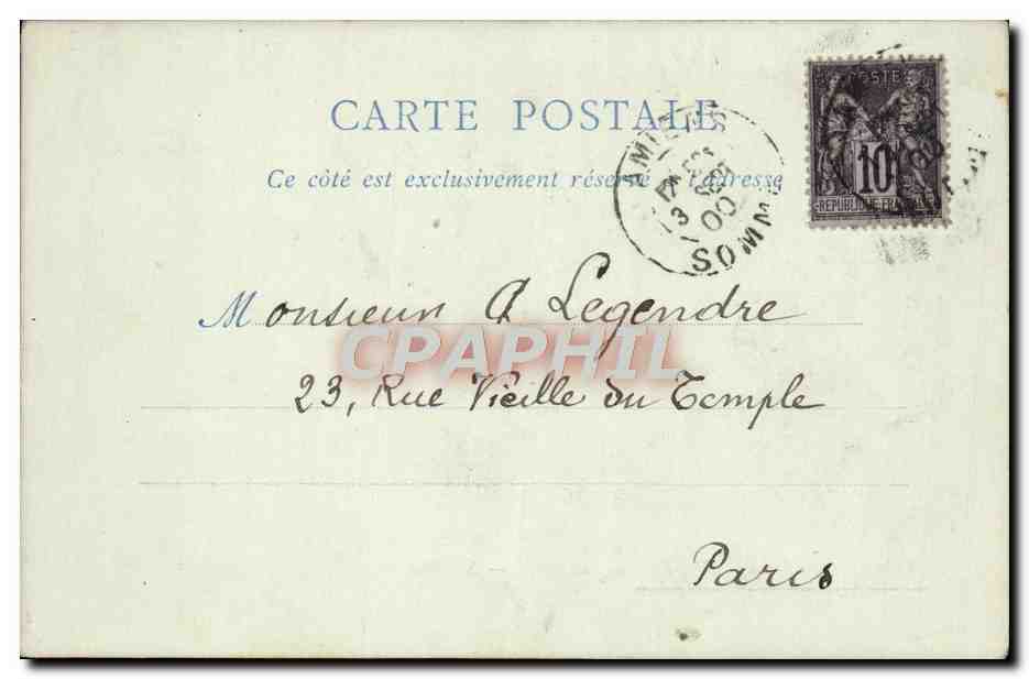 CPA Cathedrale D'Amiens Translation des Restes de Saint Firmin — Rückseite