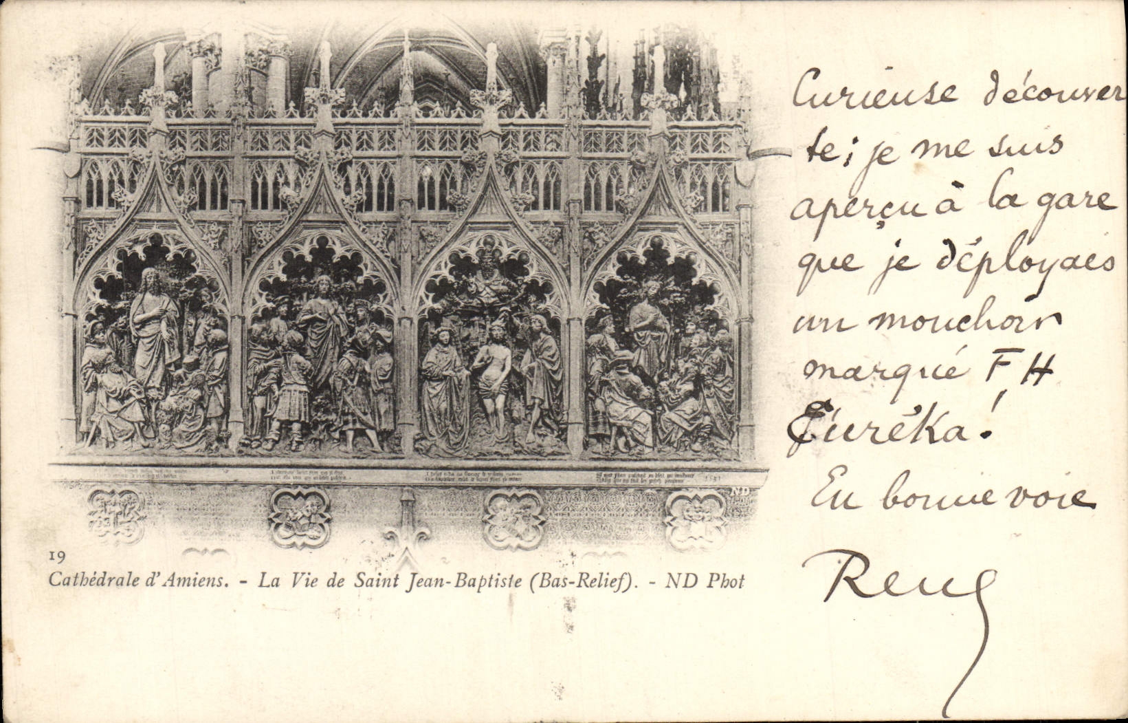Cathédrale d'Amiens — La Vie de Saint Jean-Baptiste (Bas-Relief) — ND Phot