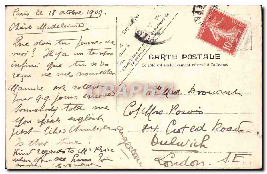 CPA Paris Square des Arts et Metiers  — Rückseite