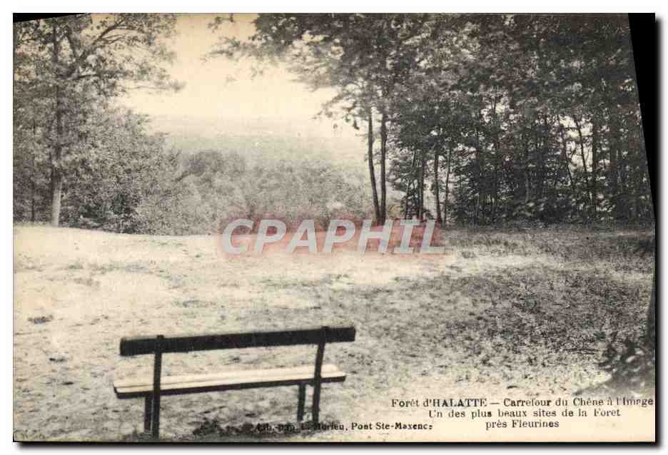 CPA Fleurines Foret d'Halatte Carrefour du chene a l'image un des plus beaux sites de la foret pres Fleurines