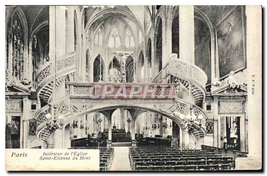 CPA Paris Interieur de L'Eglise Saint Etienne du Mont