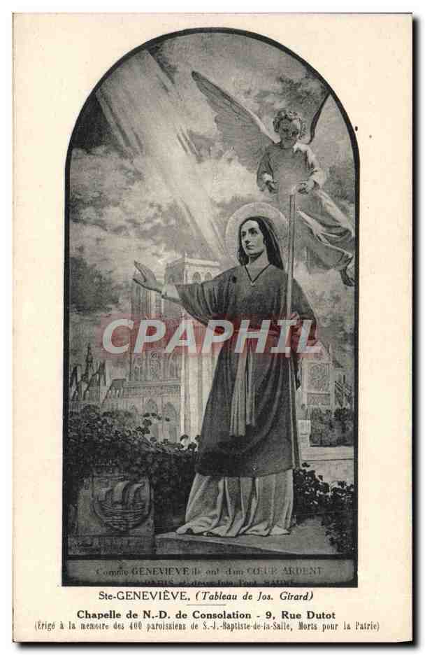 CPA Ste Genevieve Chapelle de Notre Dame Consolation Rue Dutot Ange
