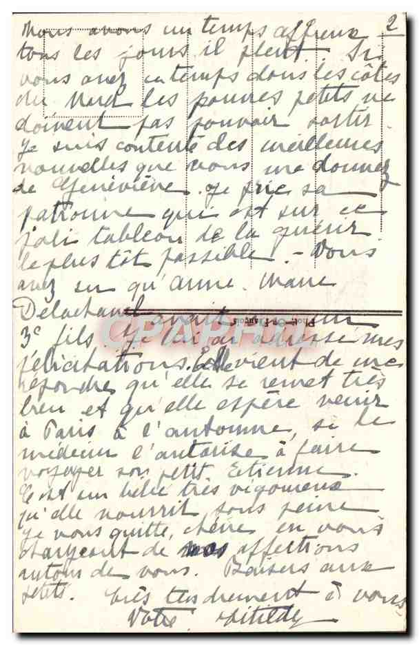 CPA Ste Genevieve Chapelle de Notre Dame Consolation Rue Dutot Ange — Verso