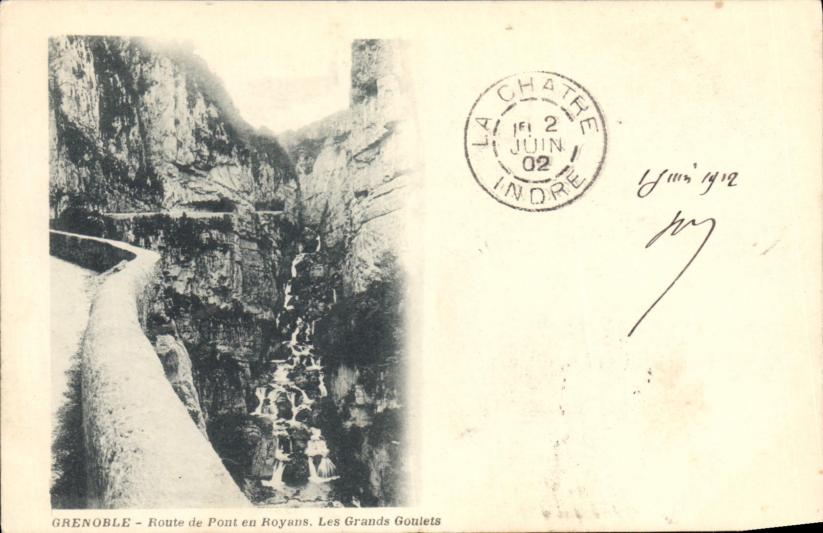 CPA Grenoble Route de port en Royans Les grands goulets 