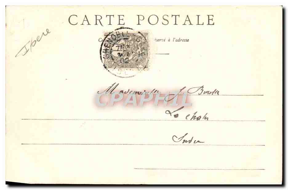 CPA Grenoble Route de port en Royans Les grands goulets  — Verso