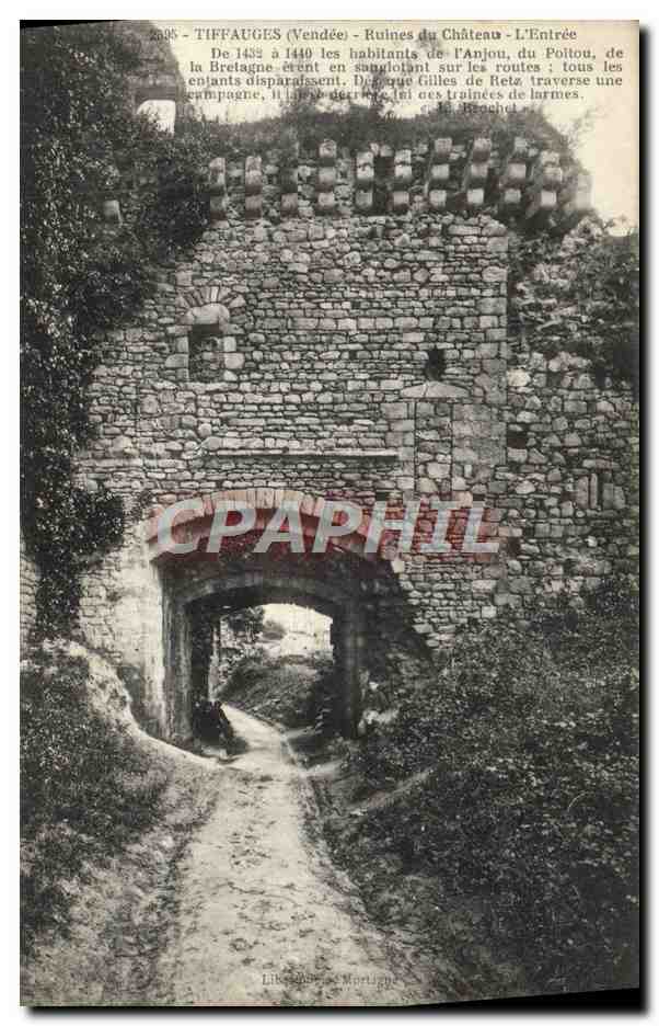 Tiffauges (Vendée) - Ruines du Château - L'Entrée — Éditeur : L. Rochel