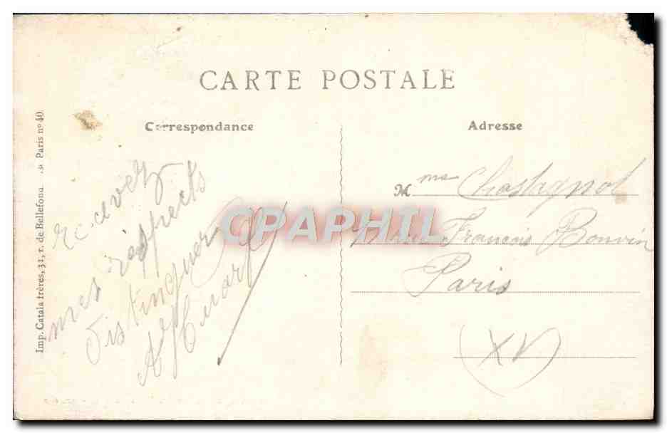 Rouvroy-en-Santerre — Un coin du village dévasté par le bombardement — Jules Dauvin, Imp. Catala Frères, Paris — Reverso
