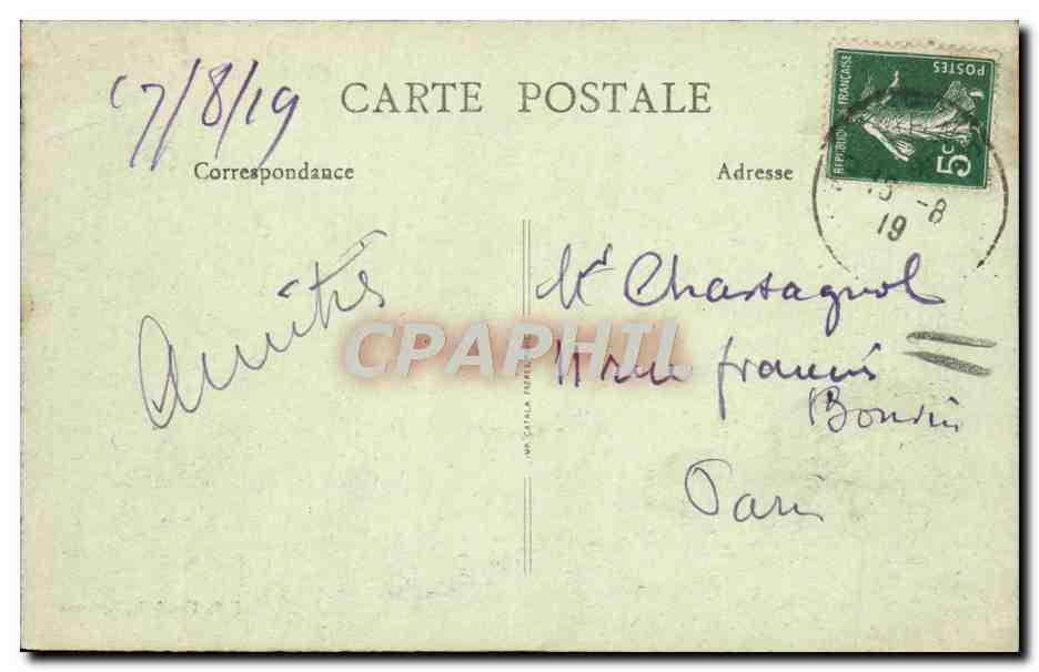 CPA Lens Apres la Guerre Ruines de la Grand Place Militaria — Rückseite