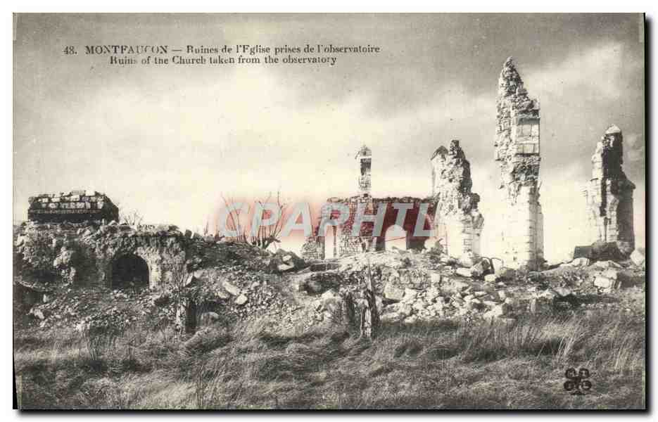 Montfaucón — Ruins of the Church from the Observatory — CPAPHIL