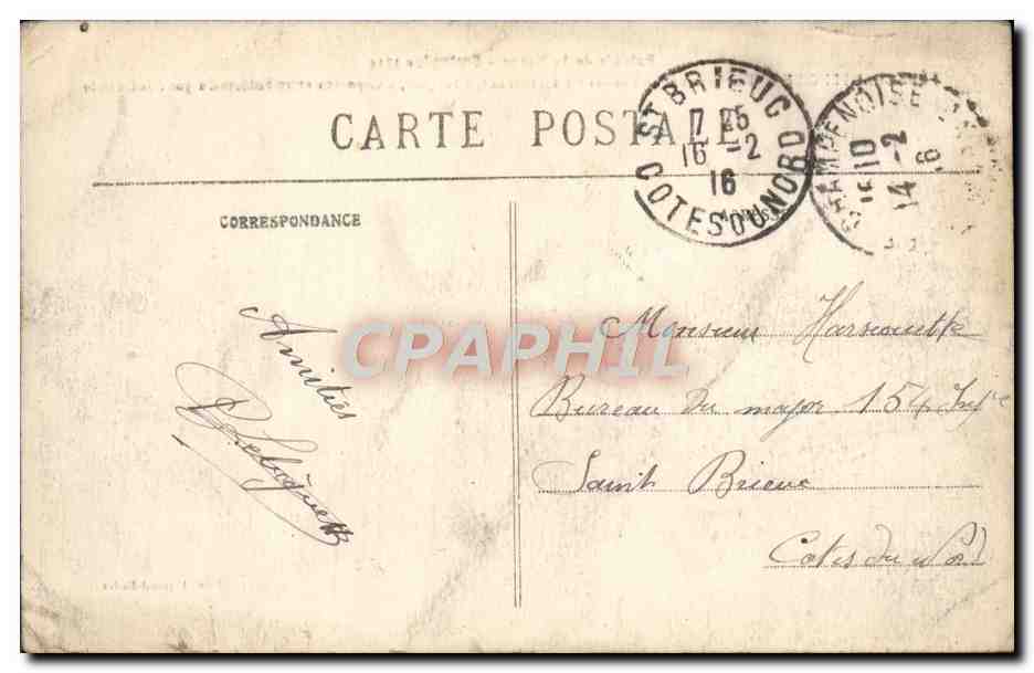 CPA Fere Champenoise Tombe Route de Bannes Militaria — Rückseite