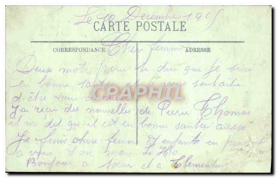 Reims — Dégâts de la guerre 1914-1915 — Rue de la Prison — cliché M. Lavergne — Back