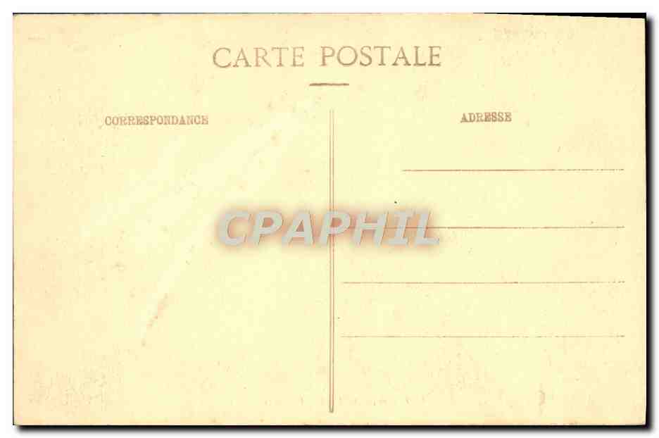 CPA Rouen Palais de Justice Vignette Coq Croix rouge  — Rückseite