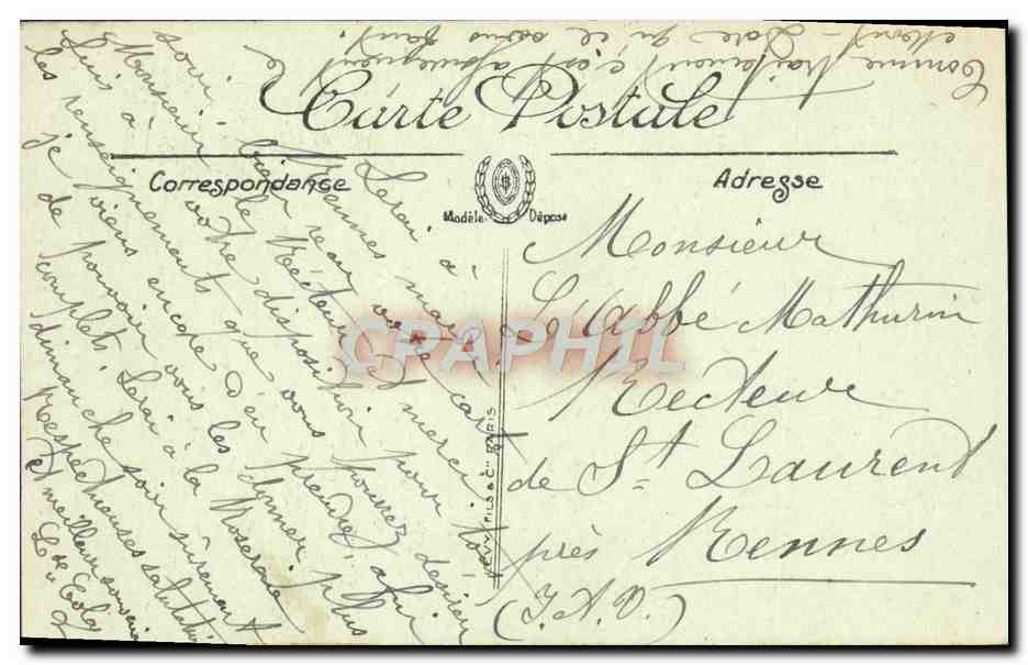 CPA Le Mont Dore La Cascade du Plat a Barbe — Verso