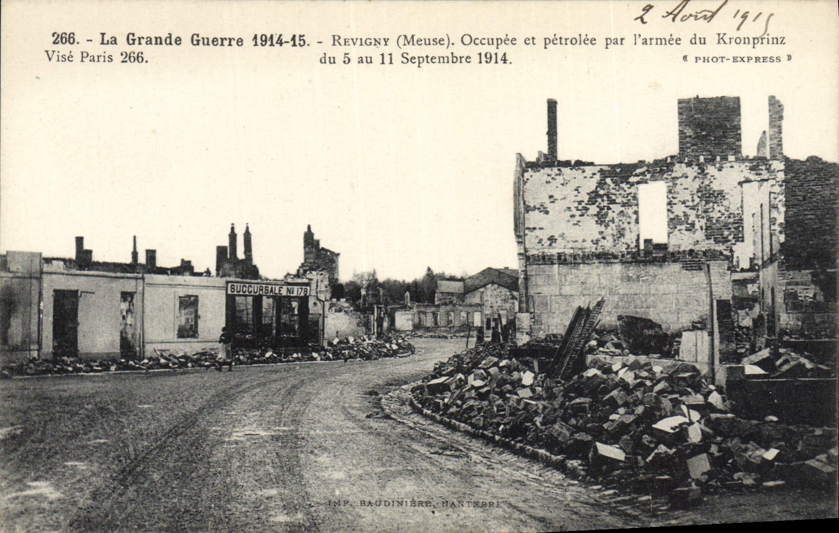 CPA La Grande Guerre Revigny Occupee et petrolee par l'armee du Kronprinz Militaria