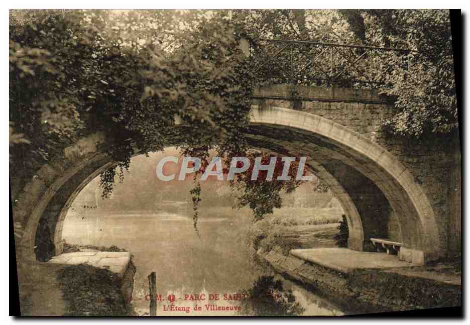 CPA Parc de Saint Cloud L'etang de Villeneuve