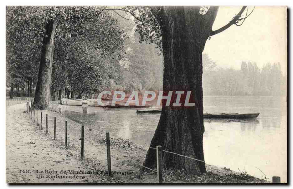 Le Bois de Vincennes — Un Embarcadère — E. Malcuit, phot.-édit., Paris, n° 348