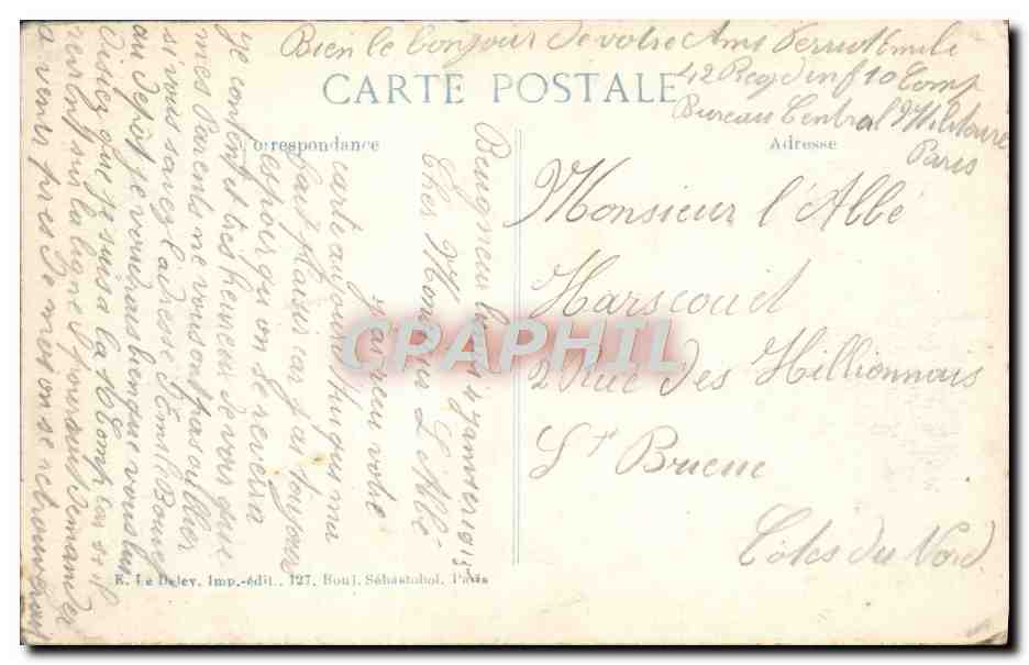 CPA Reims Bombardement Vue Prise d'une tour de la celebre cathedrale  — Rückseite