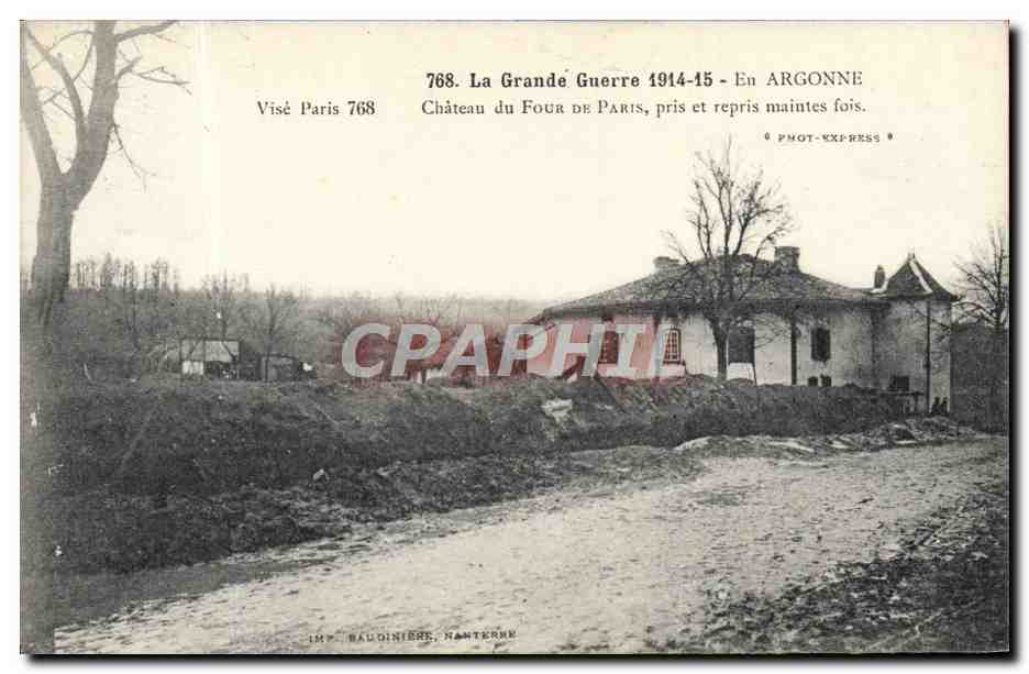 Château du Four de Paris — Argonne 1914-15 — Imp. Baloinière, Nanterre