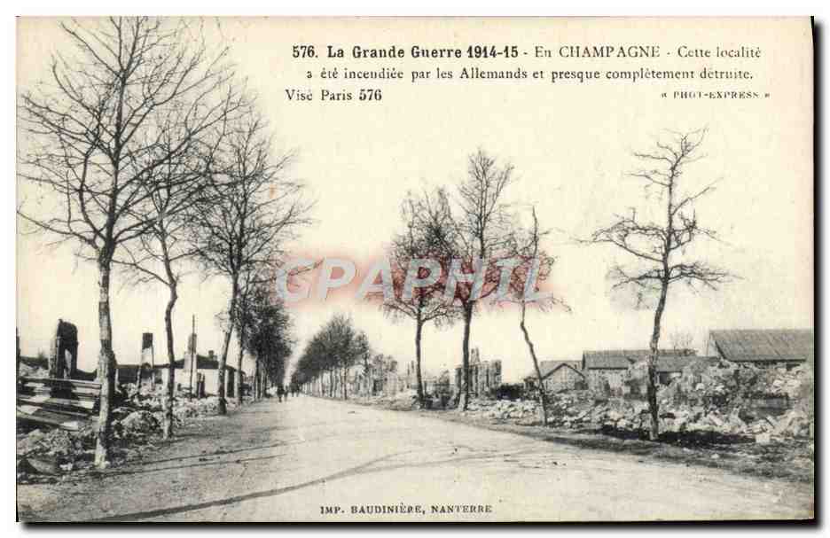CPA La Grande Guerre En Champagne Militaria