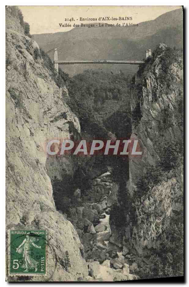 CPA Aix les Bains Environs Vallee des Bauges Le pont de l'abime