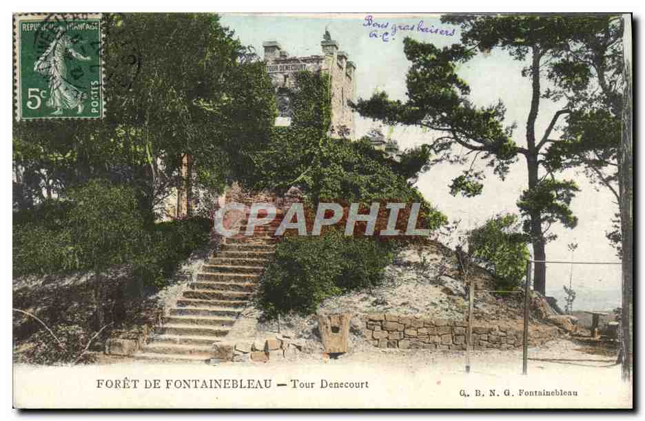 Foresta di Fontainebleau — Torre Denecourt — G. B. N. G. Fontainebleau