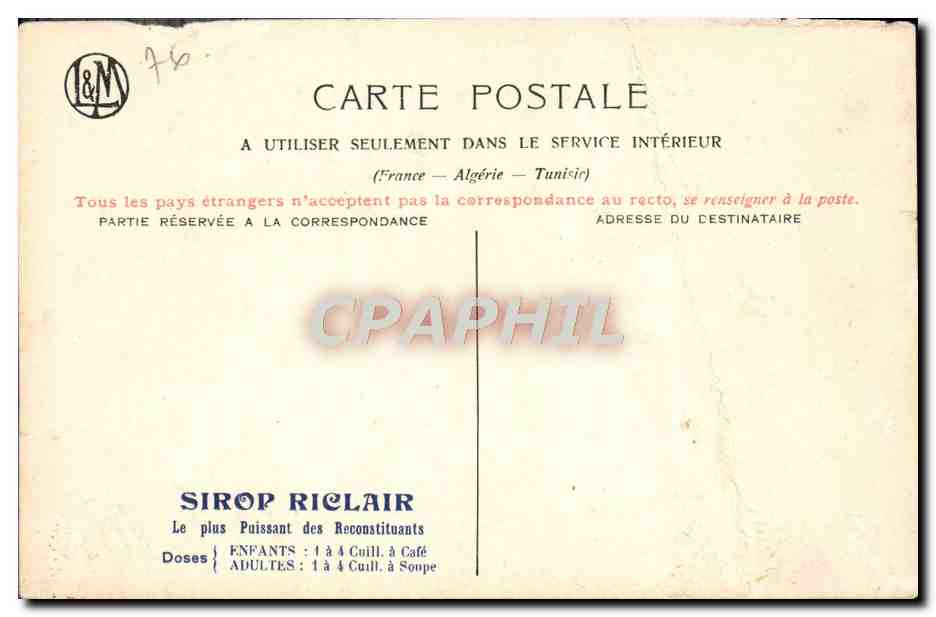 CPA Treport L'Eglise Vue Du Square — Rückseite