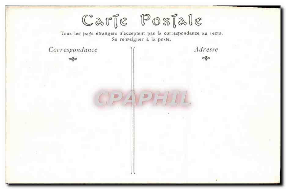 CPA Biarritz La Digue du Rocher de la Vierge par Gros Temps — Verso
