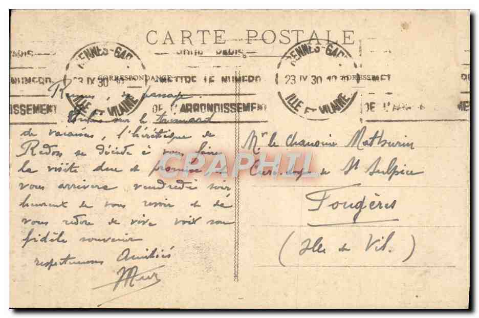 CPA Eglise de Genevrieres Autel de la Sainte Vierge — Rückseite