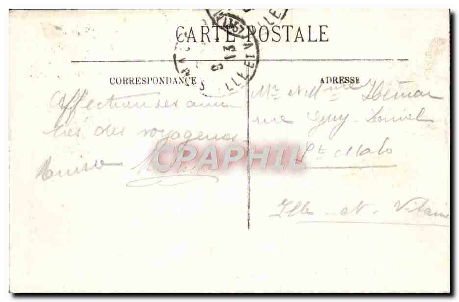 CPA Biarritz La Loge de Theatre — Verso