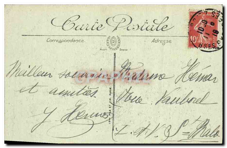 CPA Biarritz Le Rocher de la Vierge Pris Par Gros temps — Verso