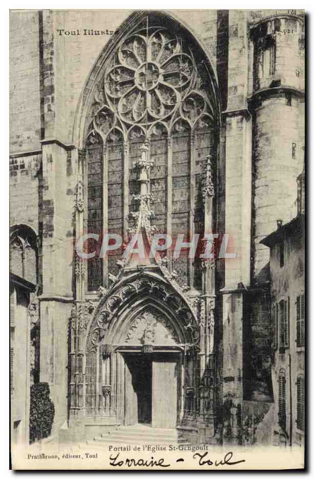 Portail de l'Église Saint-Gengoult — Toul — Prathéron, éditeur, Toul