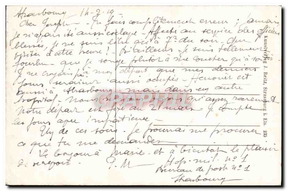 CPA Strasbourg Ets Thomaskirche — Verso