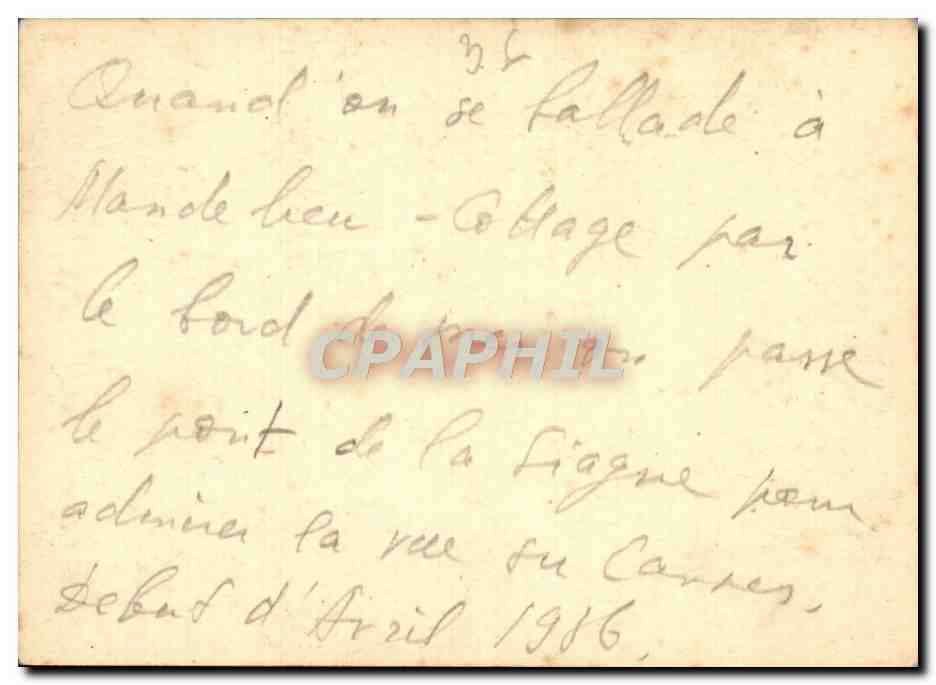 Photo Mandebleu Cottage Pont de la Siagne 1916 — Rückseite