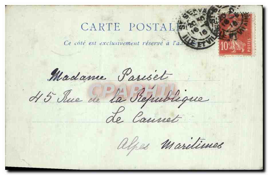 CPA Lyon Eglise St Bonaventure  — Verso