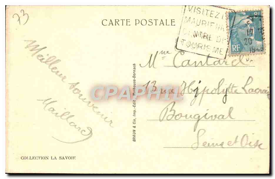 CPA Le Galibier Les Granges Et Le Col Des Rochilles — Rückseite