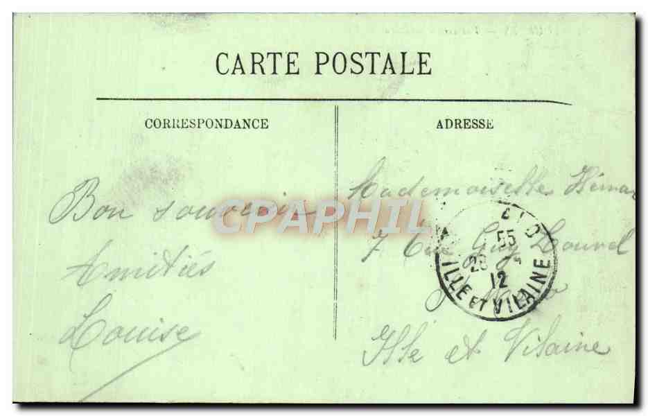 CPA Lourdes Vue Vers le Chateau — Verso