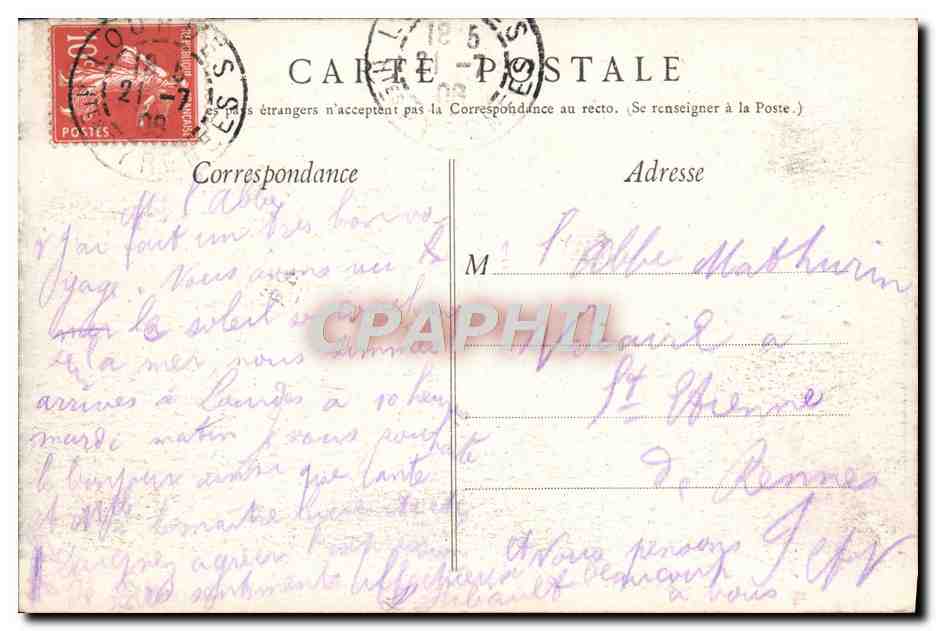 CPA Lourdes Premiere Station Jesus devant Pilate — Verso
