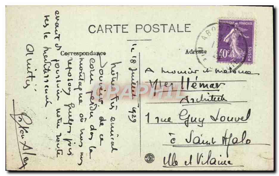 Vallee d'Abondance — Pâturage — Baud, Annecy, n°1048 — Rückseite