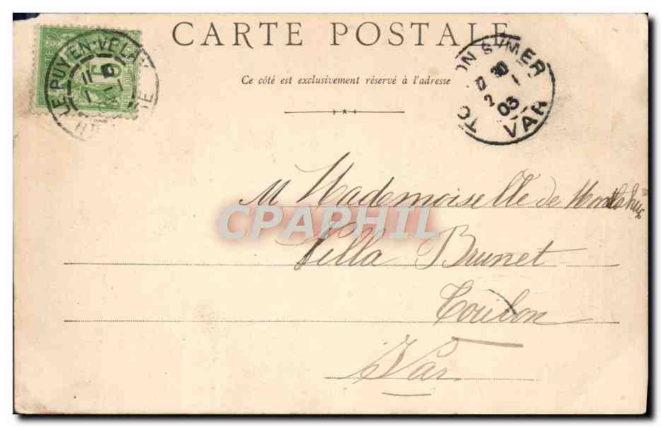 CPA Site et Rochers des Estreyx  — Rückseite