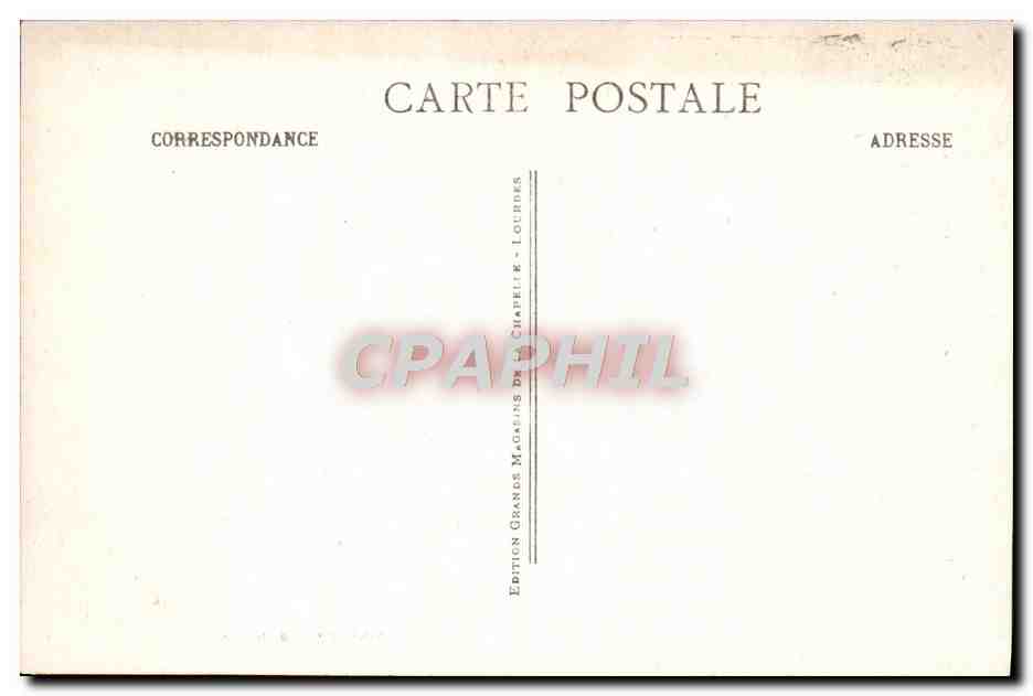 CPA Lourdes La Grotte — Verso
