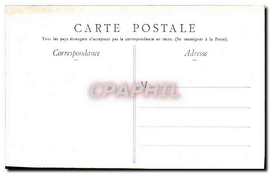 CPA Lourdes Le Chateau — Verso