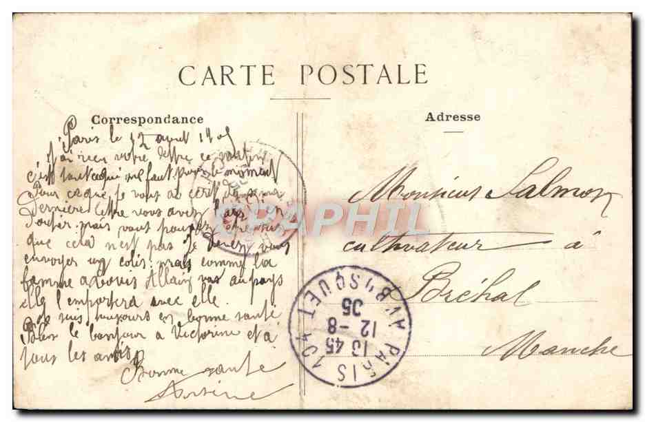 CPA SM Alphonse XIII Roi d'Espagne — Rückseite
