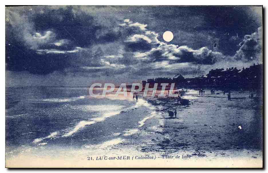 LUÇ-sur-MER (Calvados) — Clair de lune — J. Nozais, éditeur, Nantes
